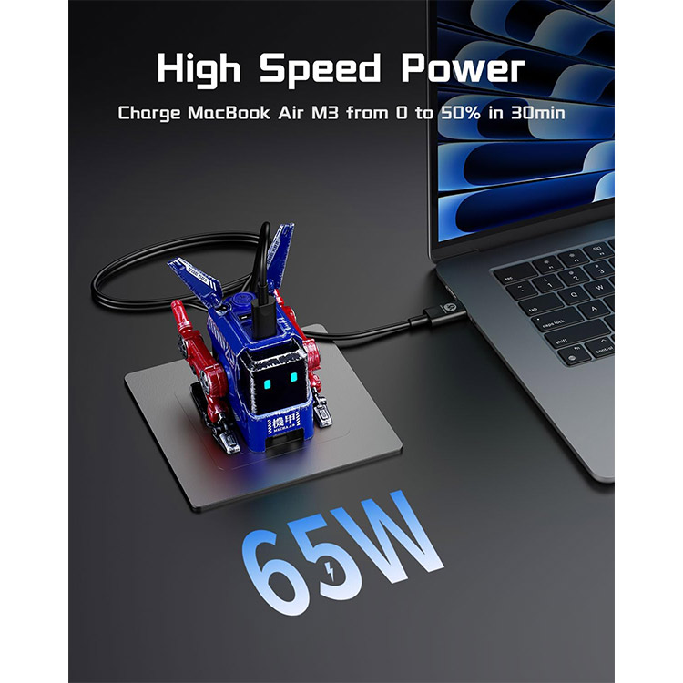 خرید شارژر GravaStar Alpha65 - دارای دو شاخه و سه شاخه - نسخه Captain